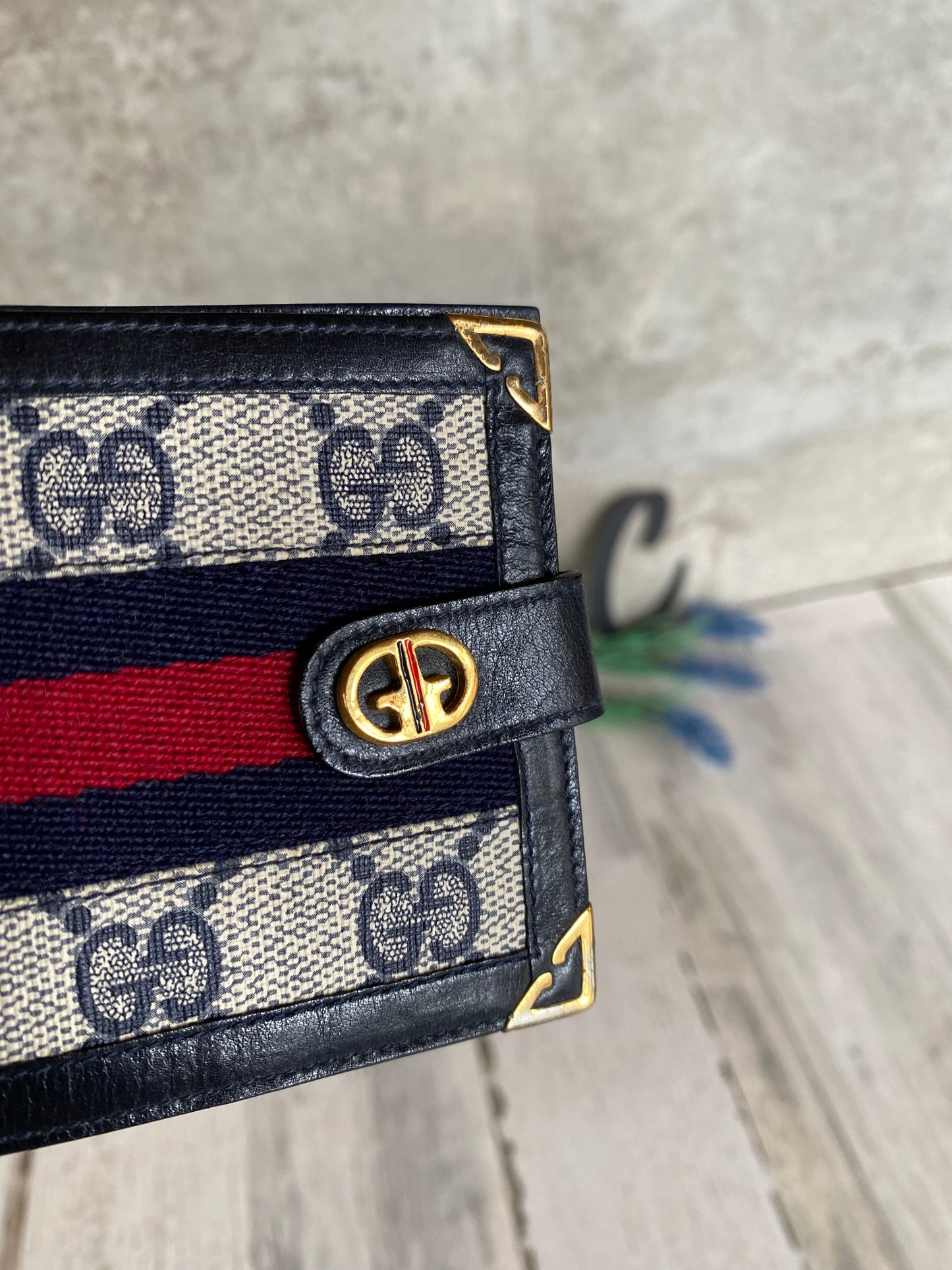 Authentic Preloved Vintage G G Long Wallet