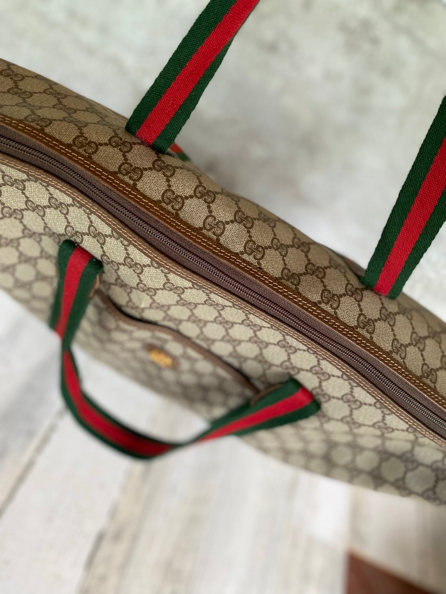 Preloved Authentic G G Duffle Sherry line