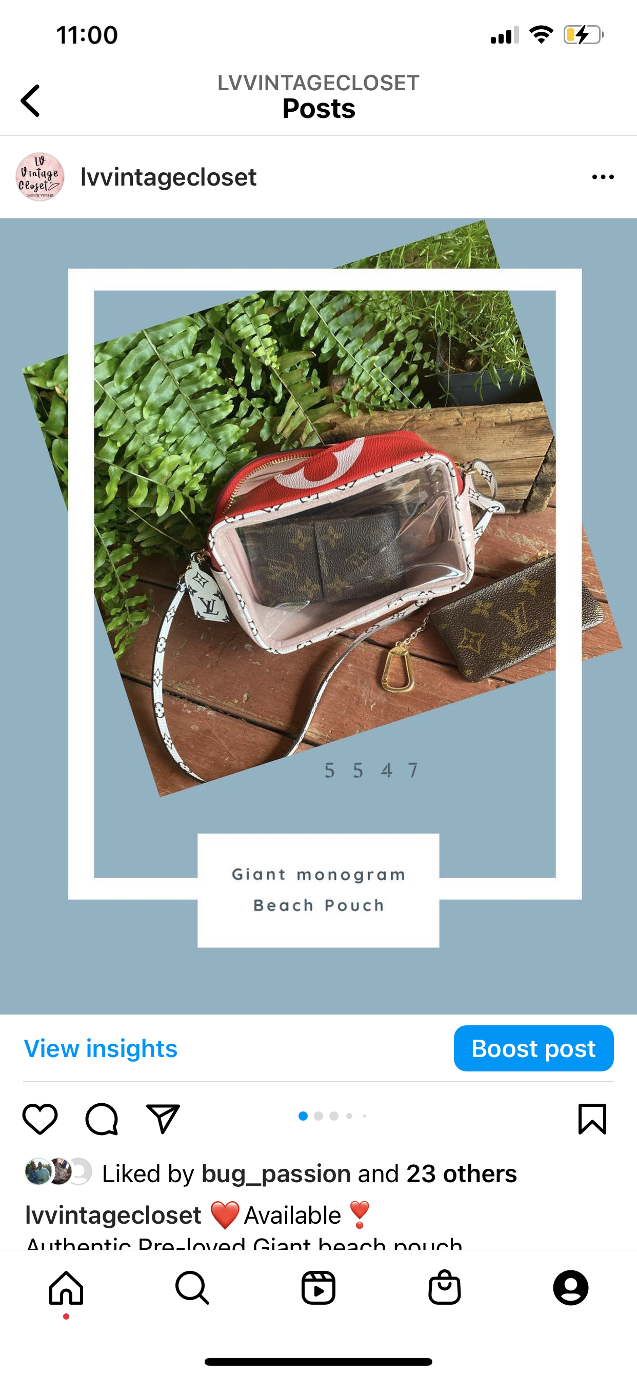 Preloved Clear Beach Red/Pink