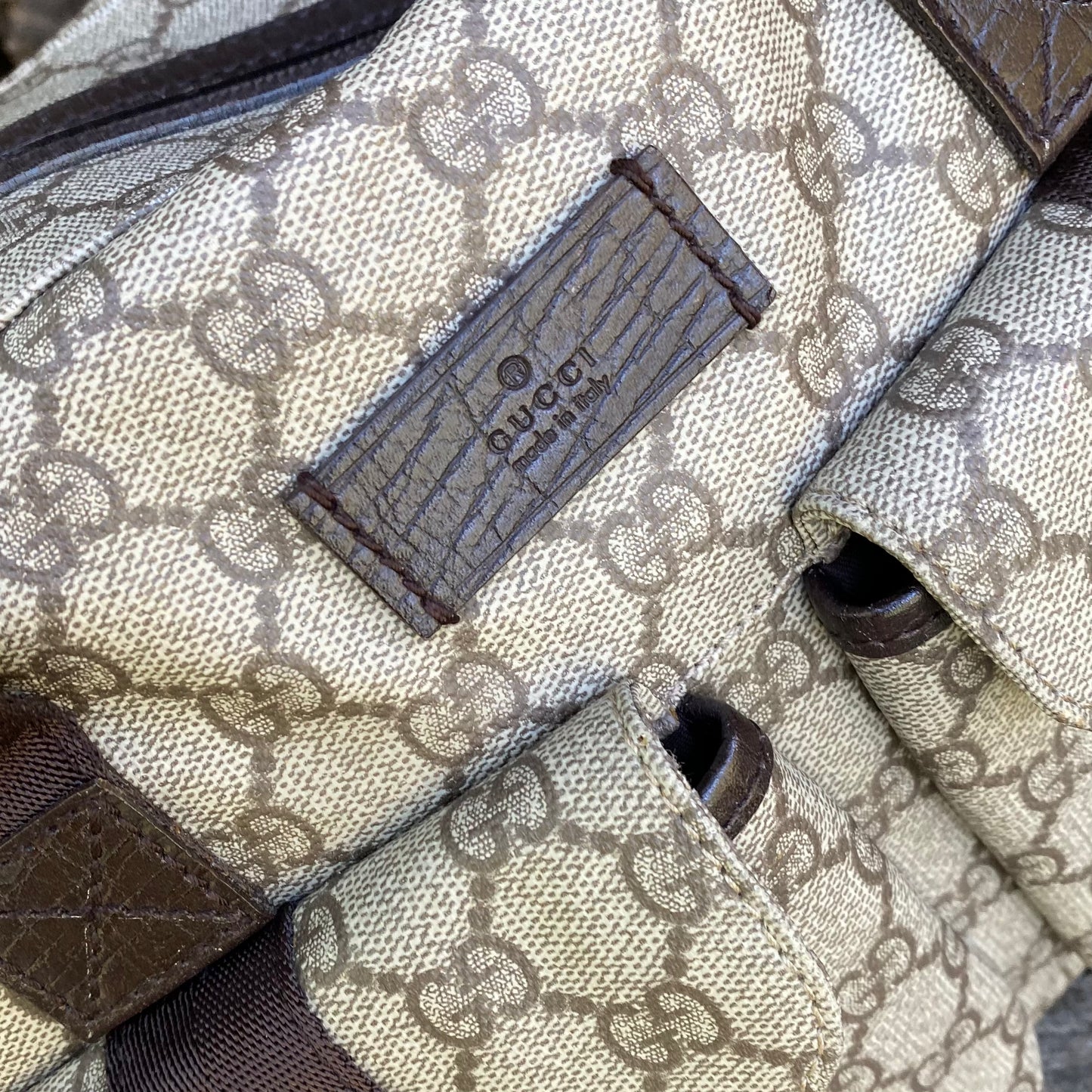 Preloved GG Hand/Shoulder Bag GG supreme canvas