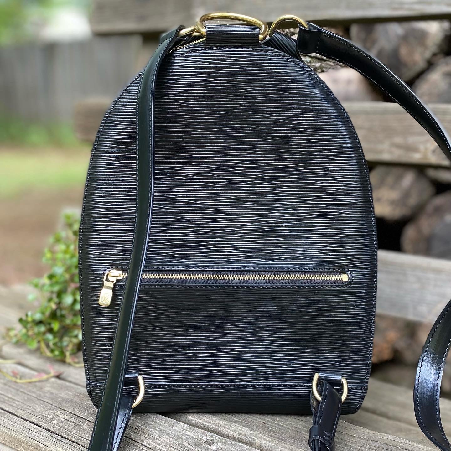 Pre-Loved Black Epi Mabillon Backpack