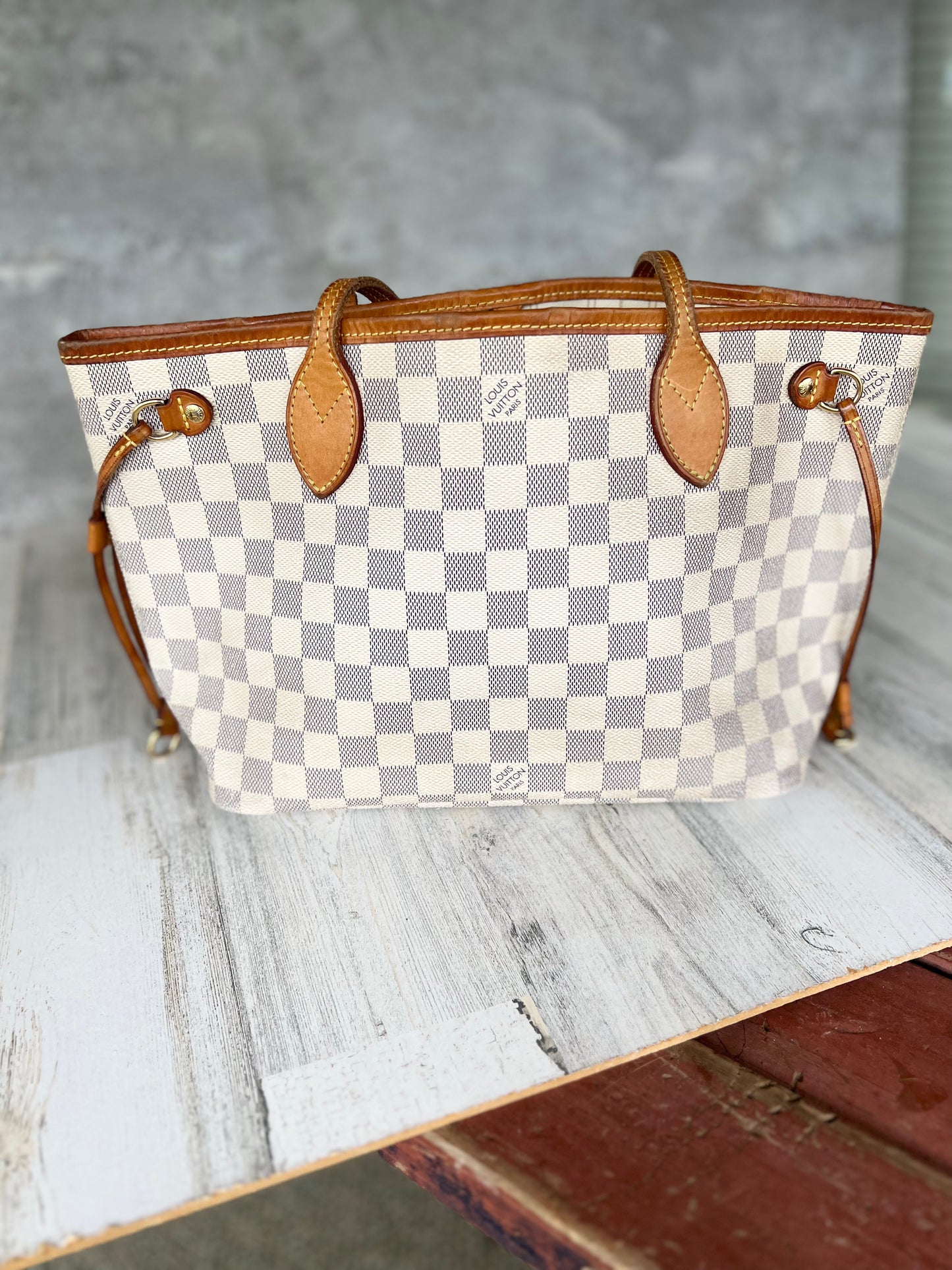Preloved Neverfull PM Damier Azur