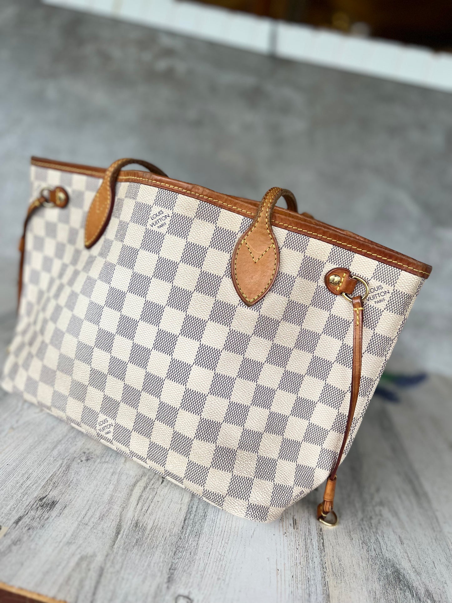Preloved Neverfull PM Damier Azur