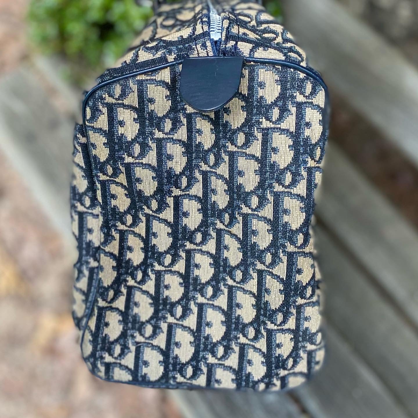 Preloved CD Trotteur Navy Handbag Vintage