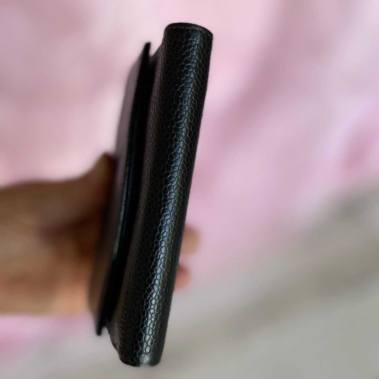 Preloved Authentic C C black Wallet