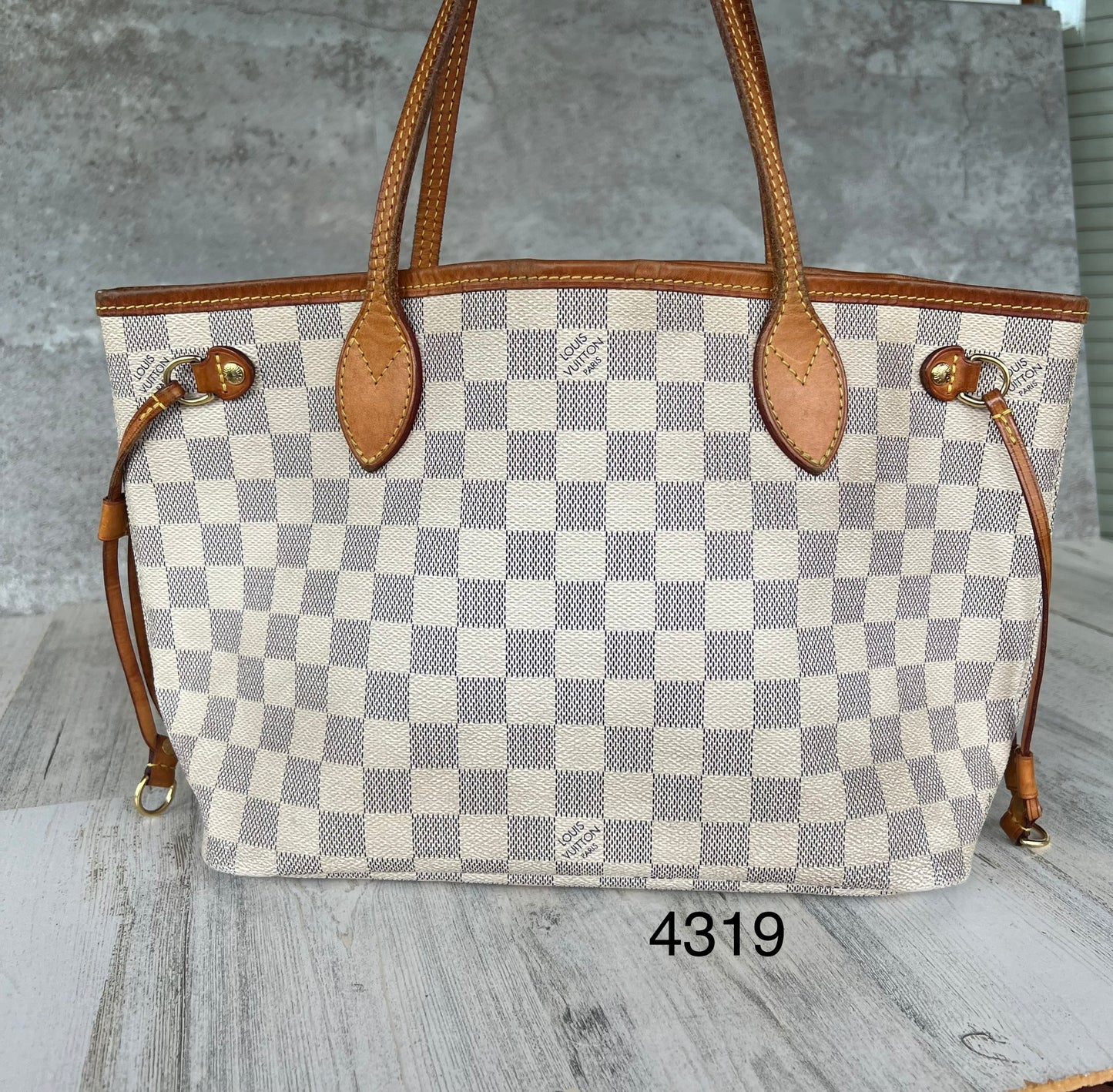 Preloved Neverfull PM Damier Azur