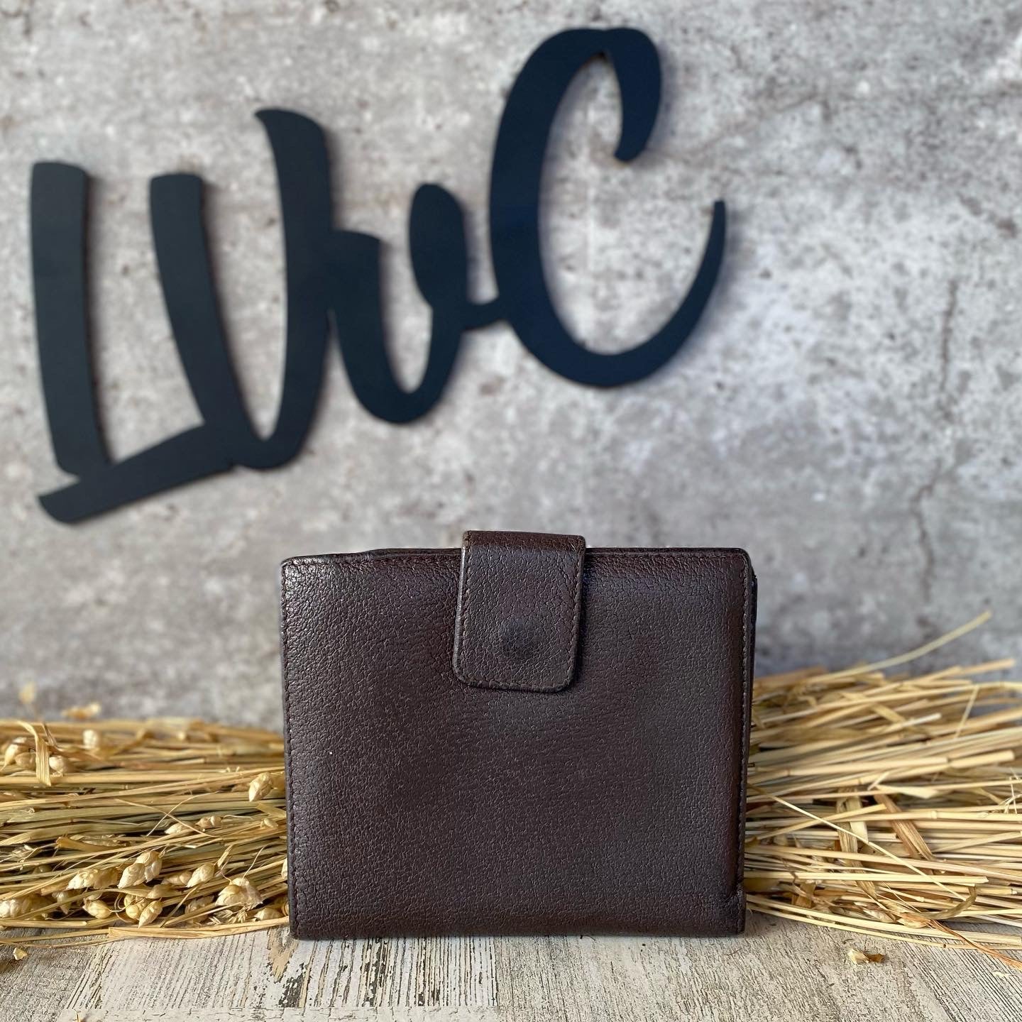 Preloved GG Leather Bamboo Wallet