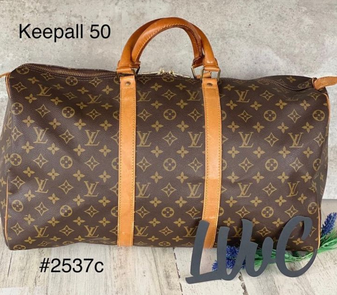 Authentic Preloved consigned Keepall 50 monogram duffle