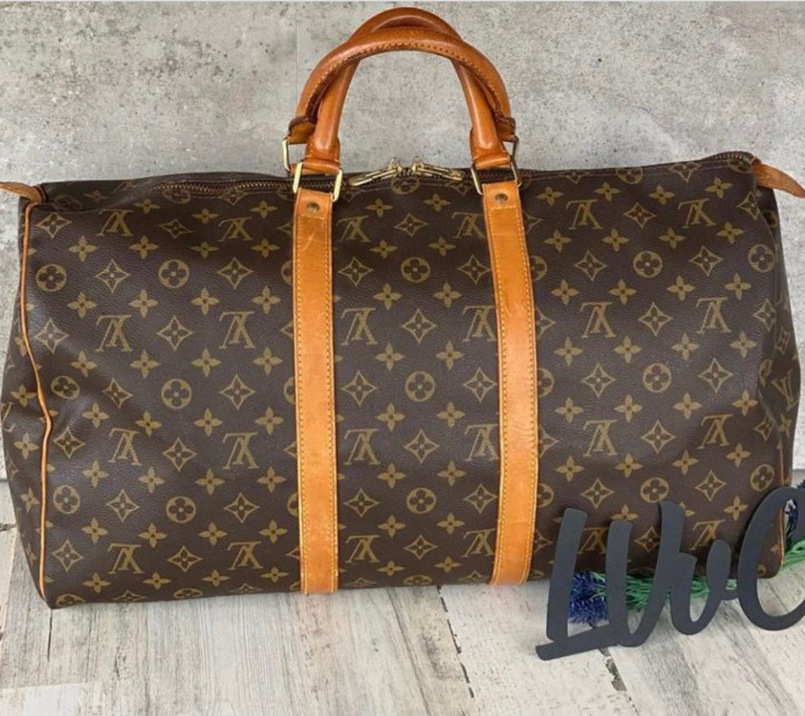 Authentic Preloved consigned Keepall 50 monogram duffle