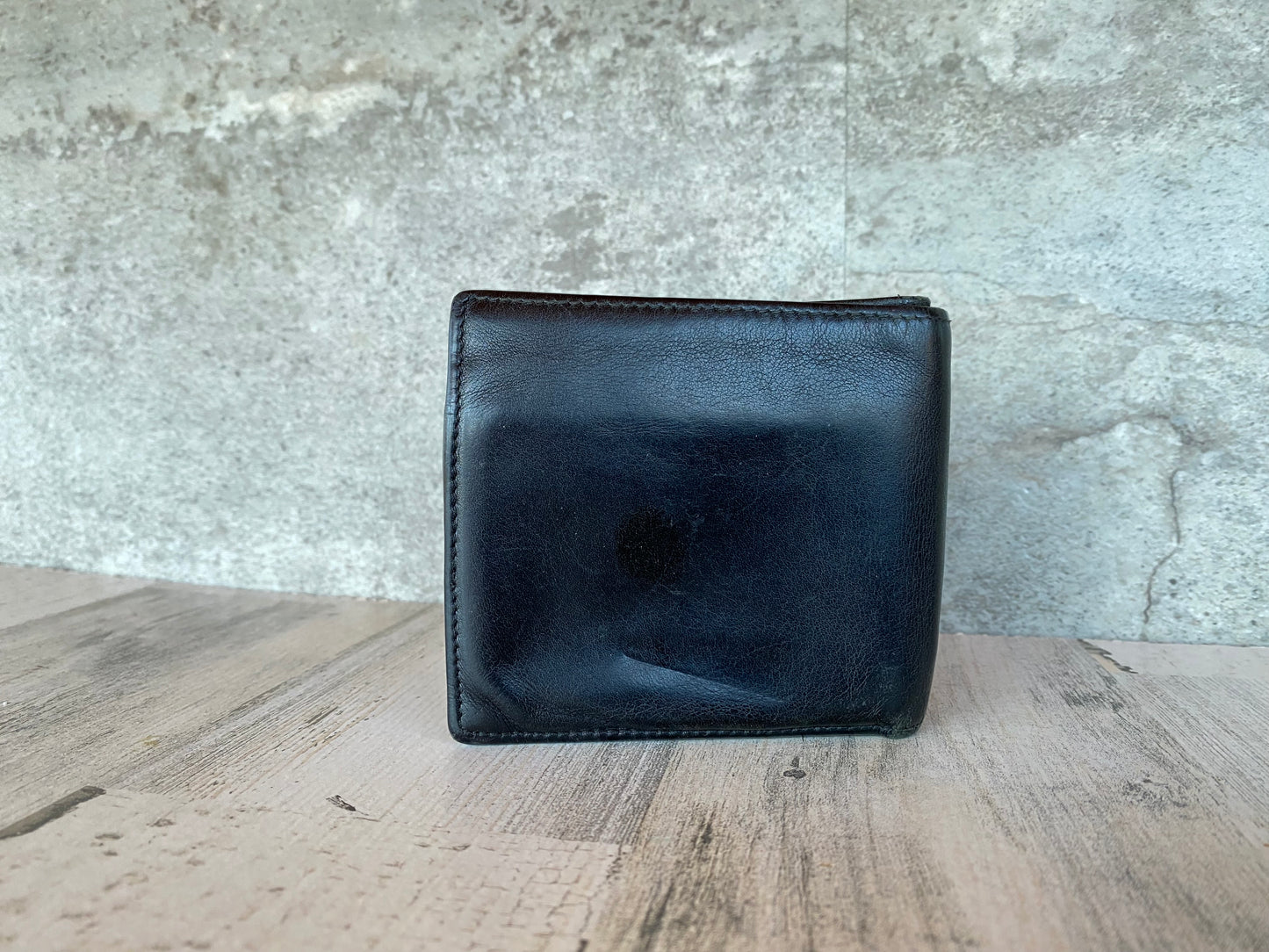 Preloved GG Black Leather Wallet