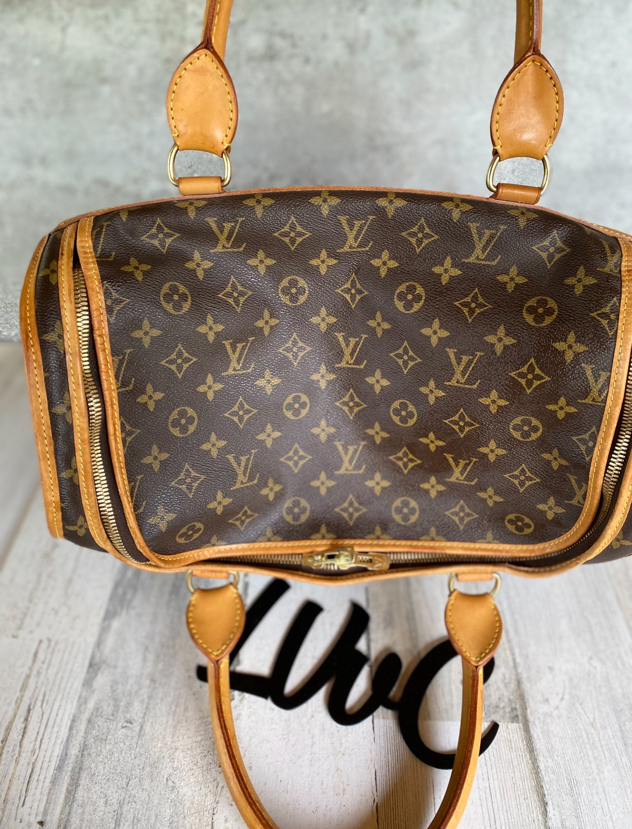 Preloved Authentic Sac Chien Travel Bag