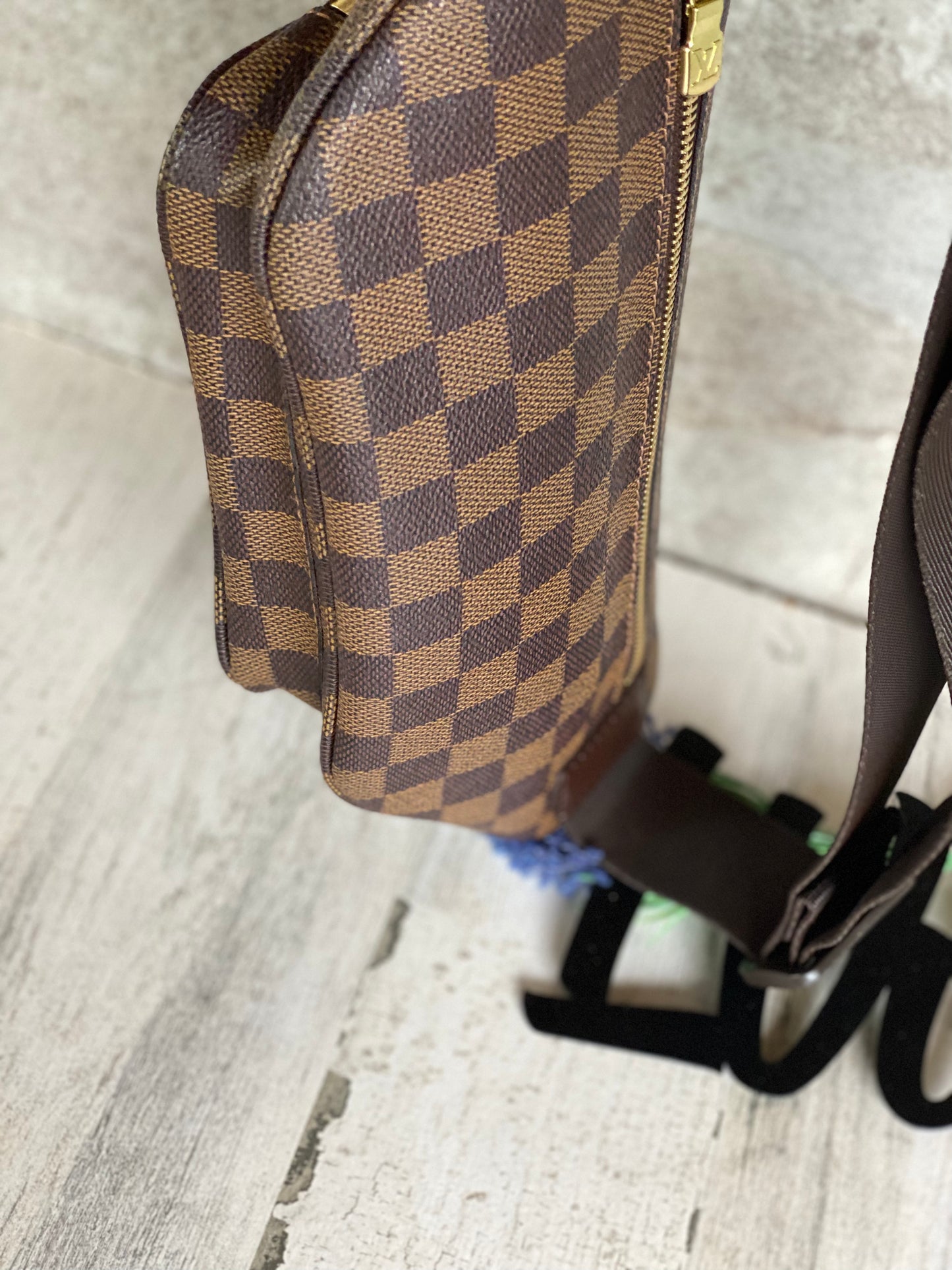 Authentic preloved Melville bum bag Damier Ebene