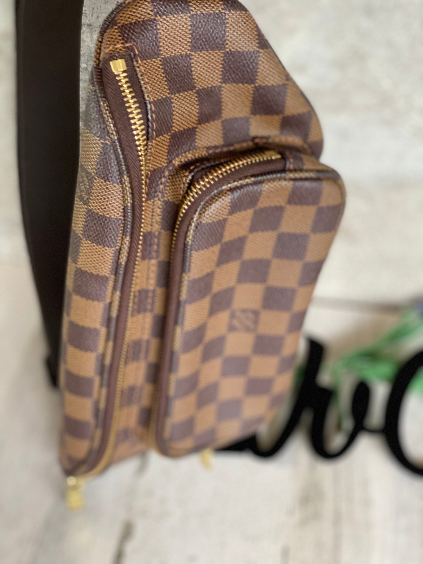 Authentic preloved Melville bum bag Damier Ebene