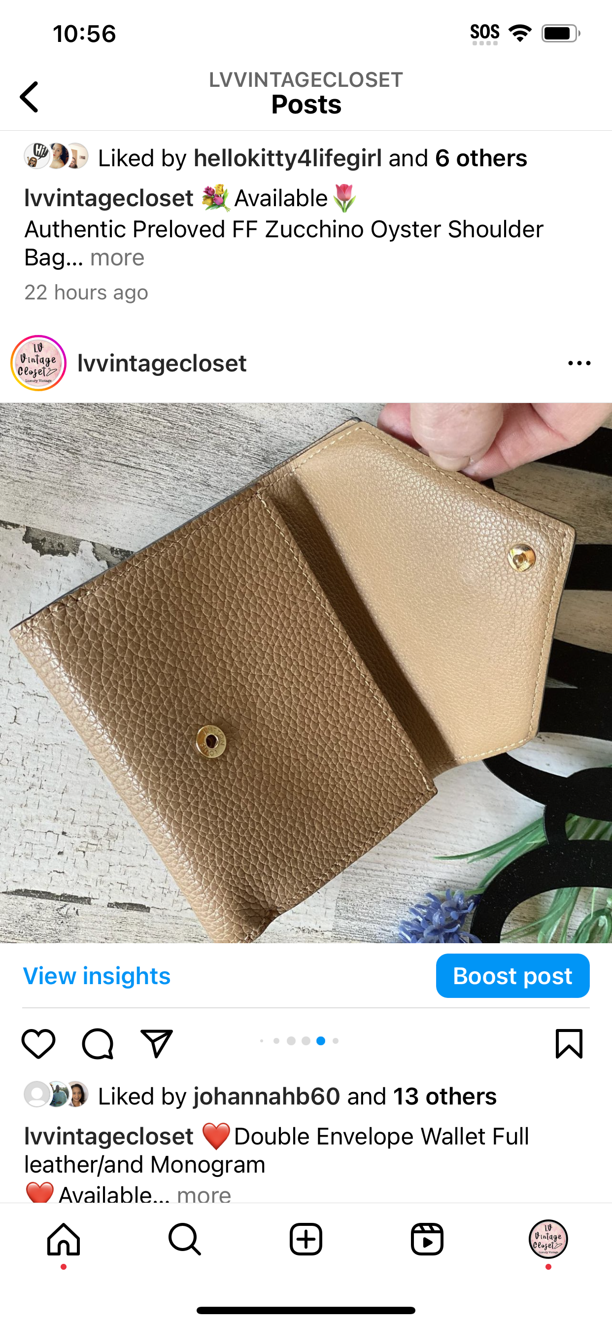 Preloved Authentic Double Envelope Wallet