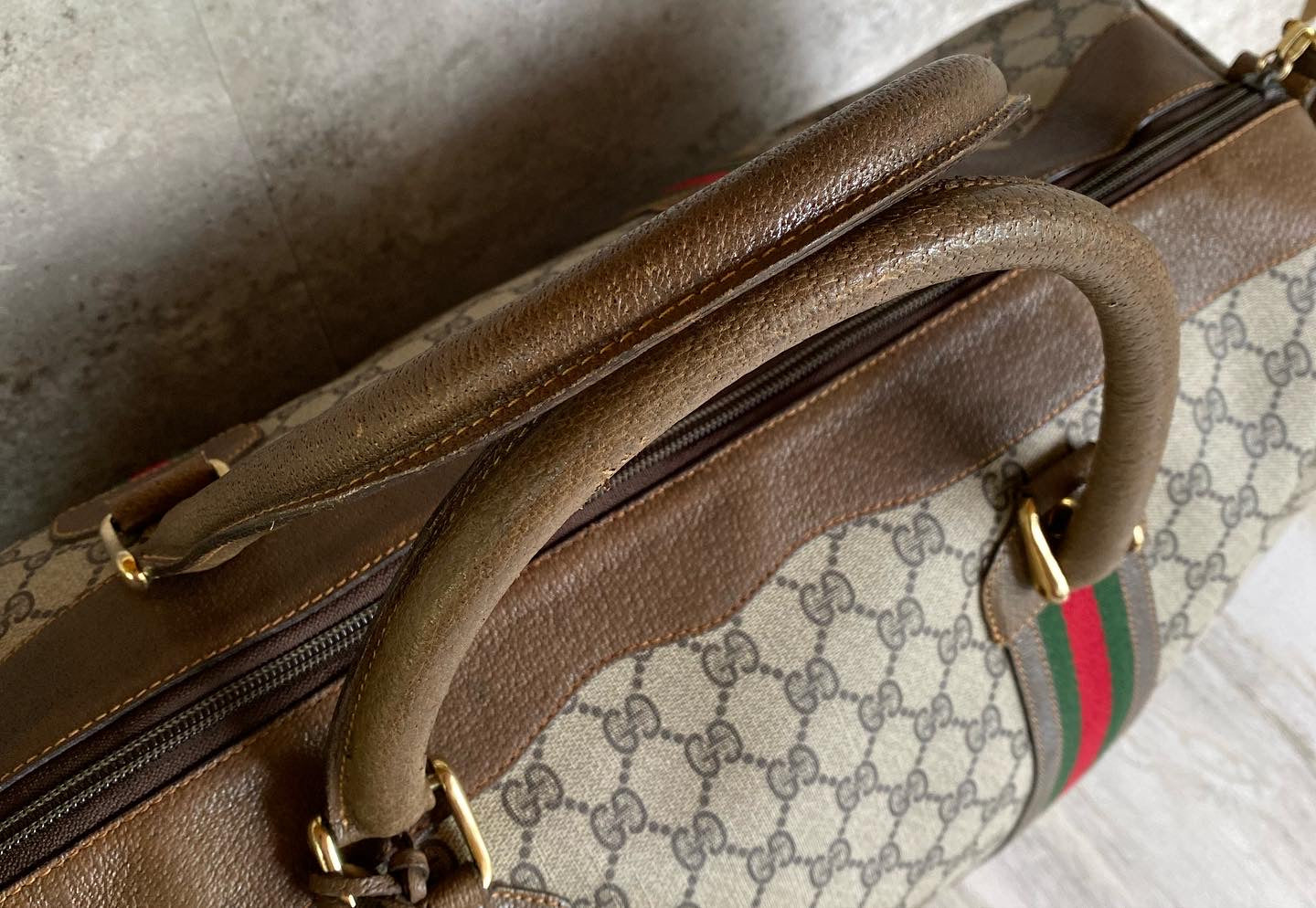 Preloved Vintage GG Travel Bag