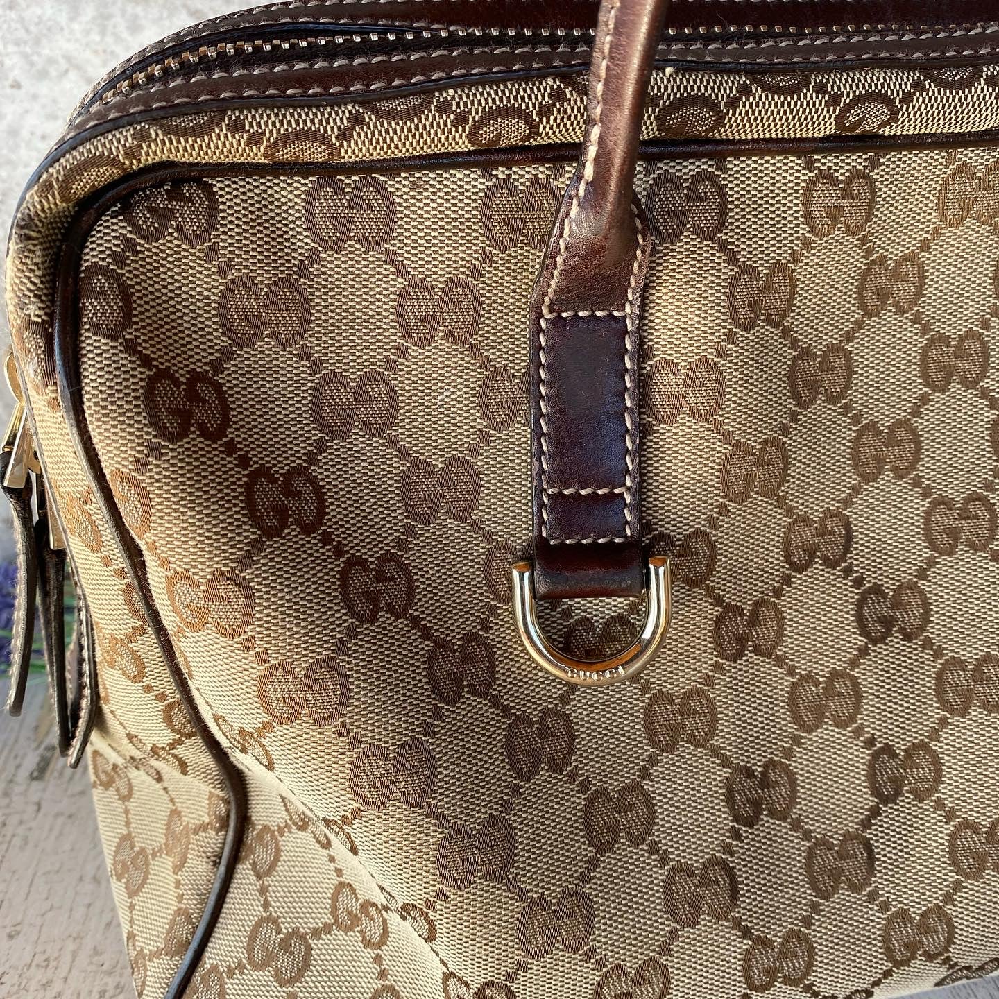 Preloved Authentic GG Zipper Tote