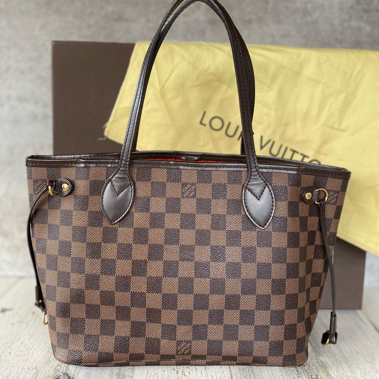 Pre-Loved Louis Vuitton Damier Azur Neverfull Pm by Pre-Loved by