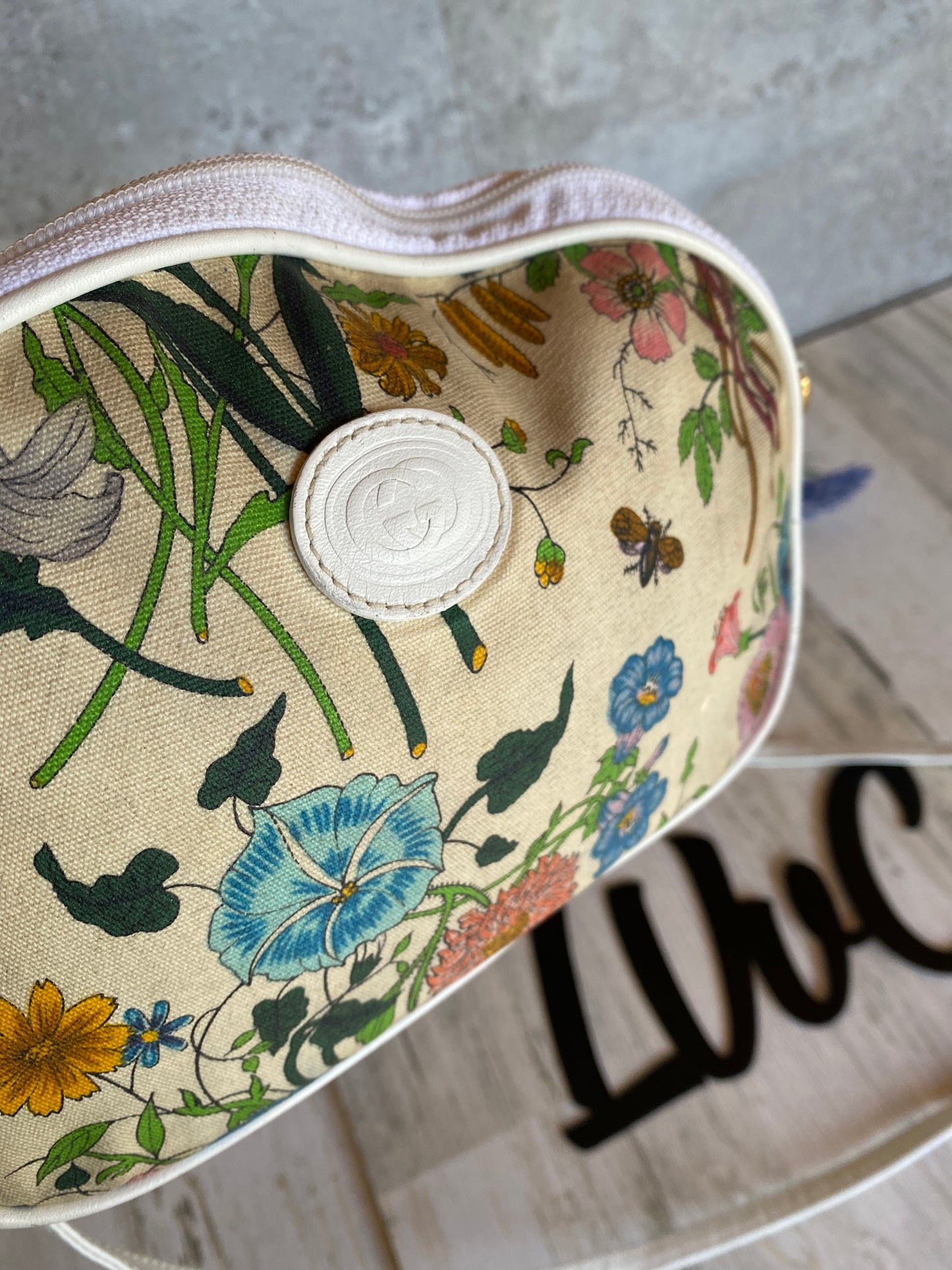 Authentic GG floral crossbody