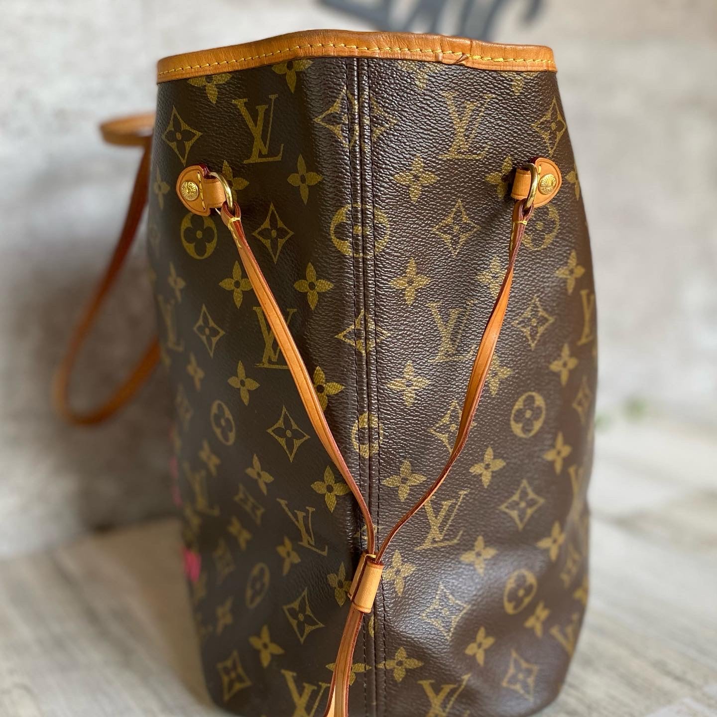 Louis vuitton neverfull discount preloved