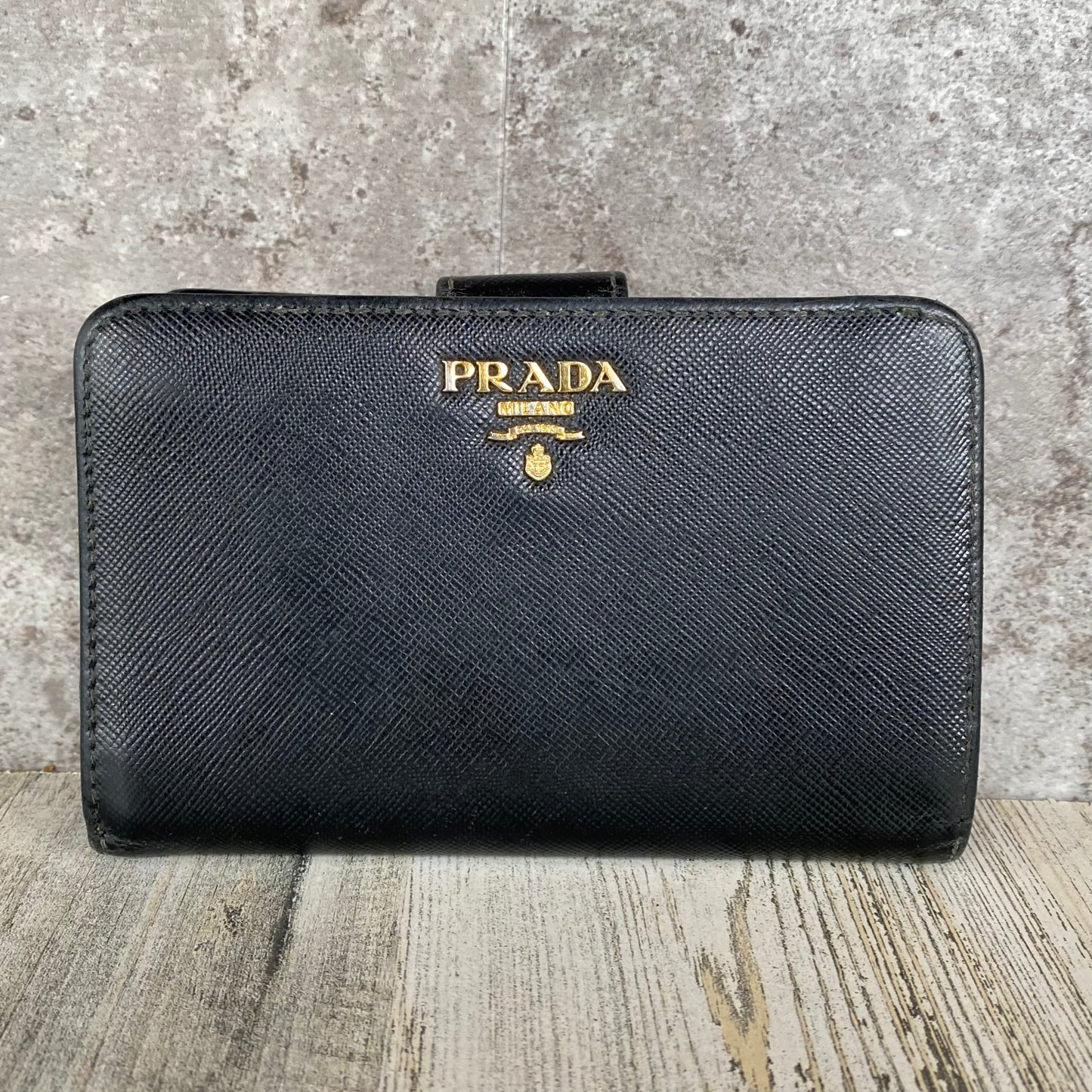 Preloved Authentic Black Leather Bifold Wallet