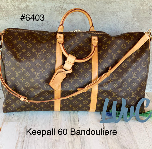 Authentic Preloved Keepall 60 Bandouliere