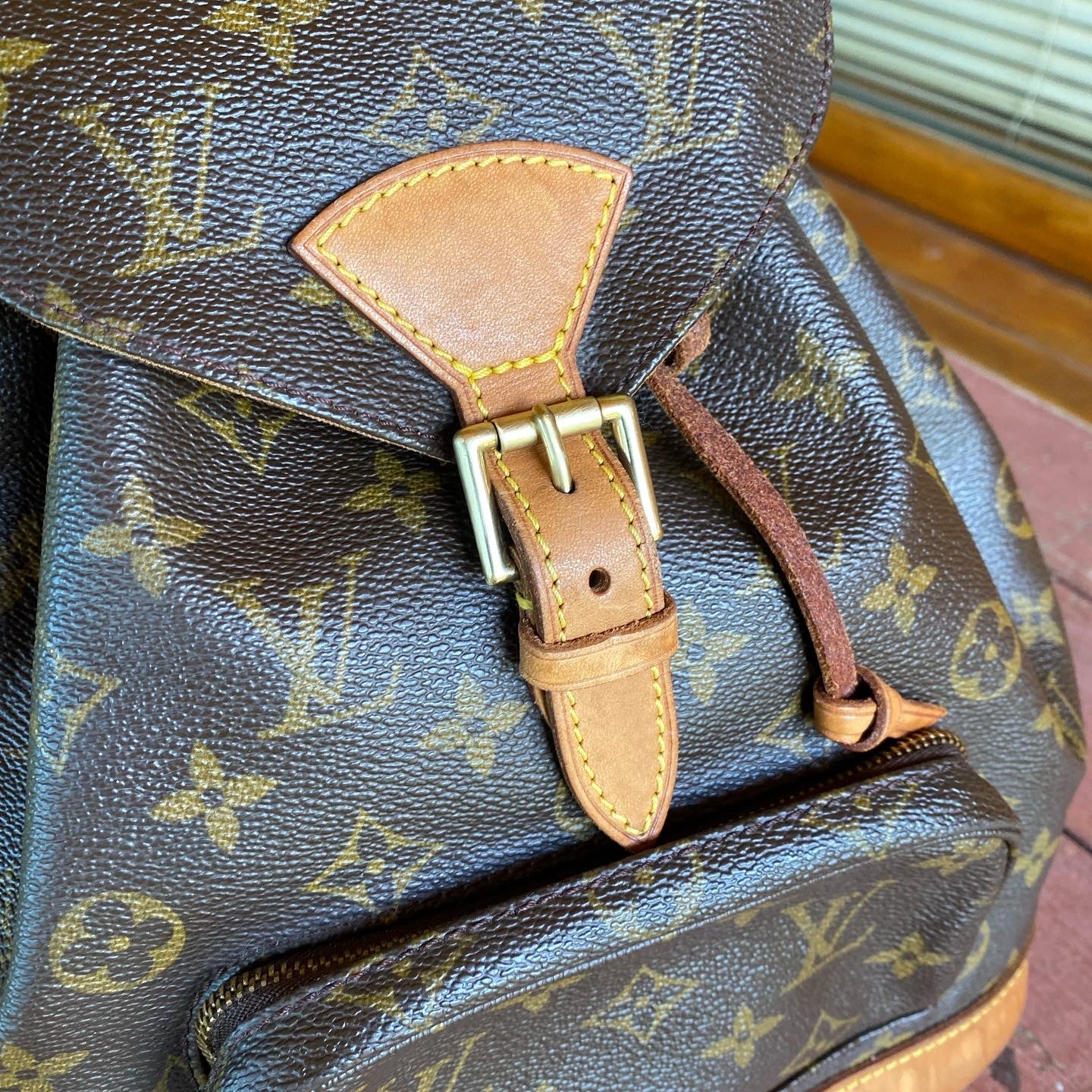 Authentic preowned Montsouris MM backpack