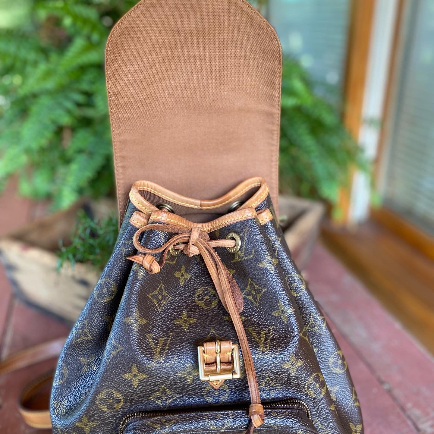 Authentic preowned Montsouris MM backpack