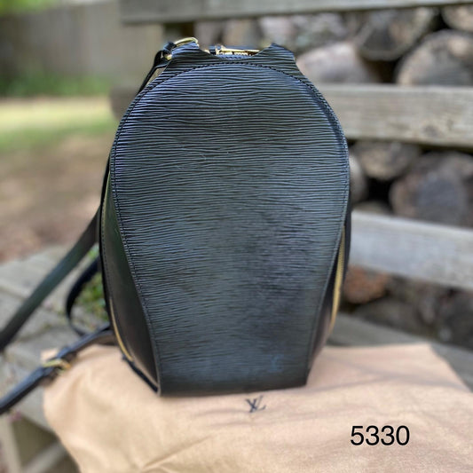 Pre-Loved Black Epi Mabillon Backpack