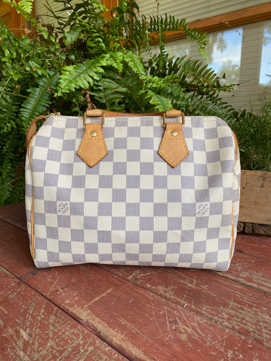 Preloved Speedy 25 Damier Azur